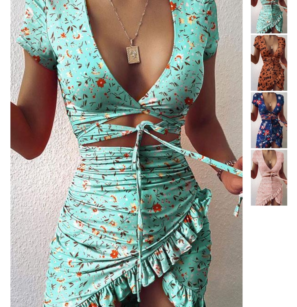NWT Ruffle wrap dress
